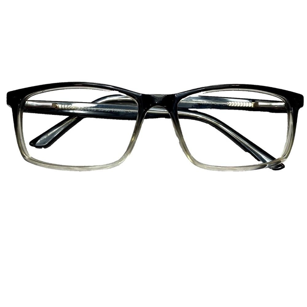 Success Eyeglasses Frame SS-96 Black Fade Rectangle Full Rim 57-17-145